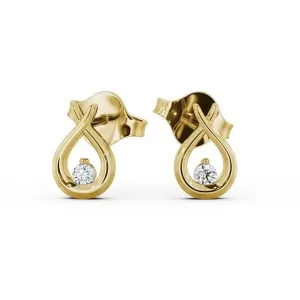 0.10CTW Round Lab Grown Diamond Drop Earrings