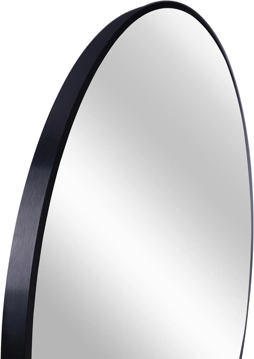 A K International - Black Round Wall Mirror, 24 inch, Metal Frame Bathroom Mirror, Circular Wall Mounted Mirror for Living Room, Bedroom, Vanity Room, Entryway, Hallway.