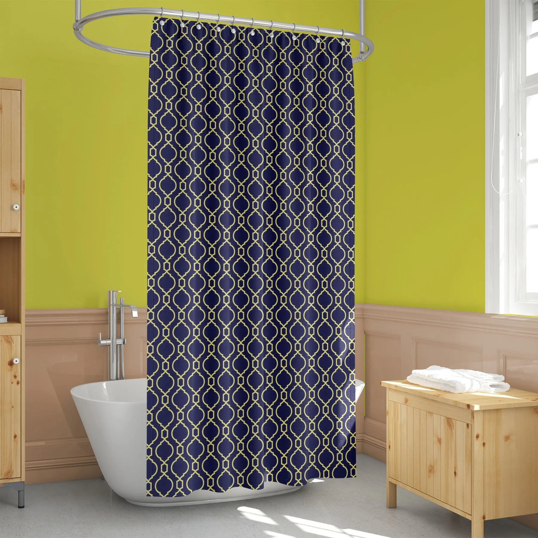 Abstract Arabian Pattern Washable Waterproof Shower Curtain