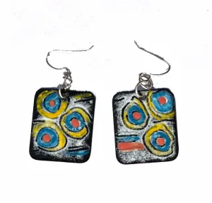 Abstract Square Dangle Earrings