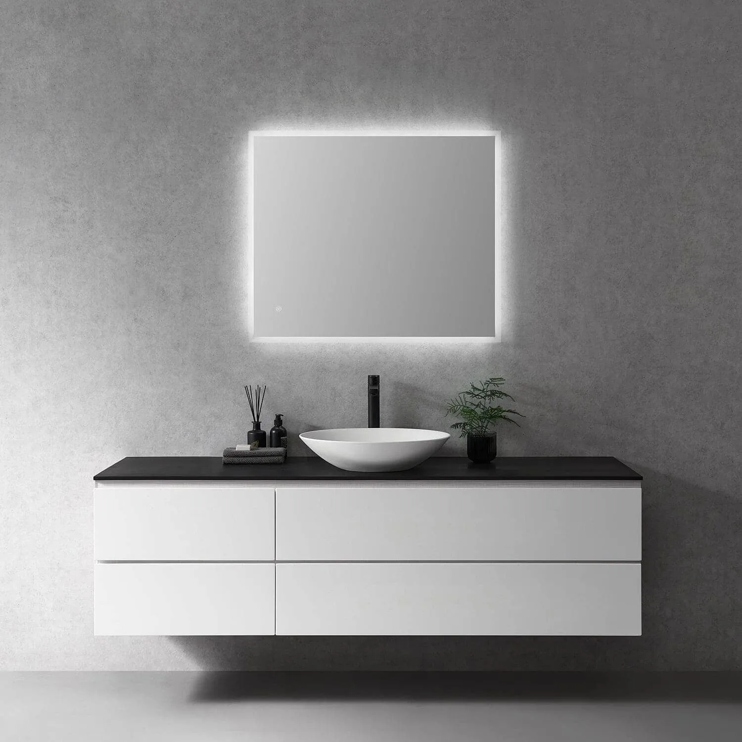 Altair Cassano 36 x 32 Frameless LED Bathroom Mirror