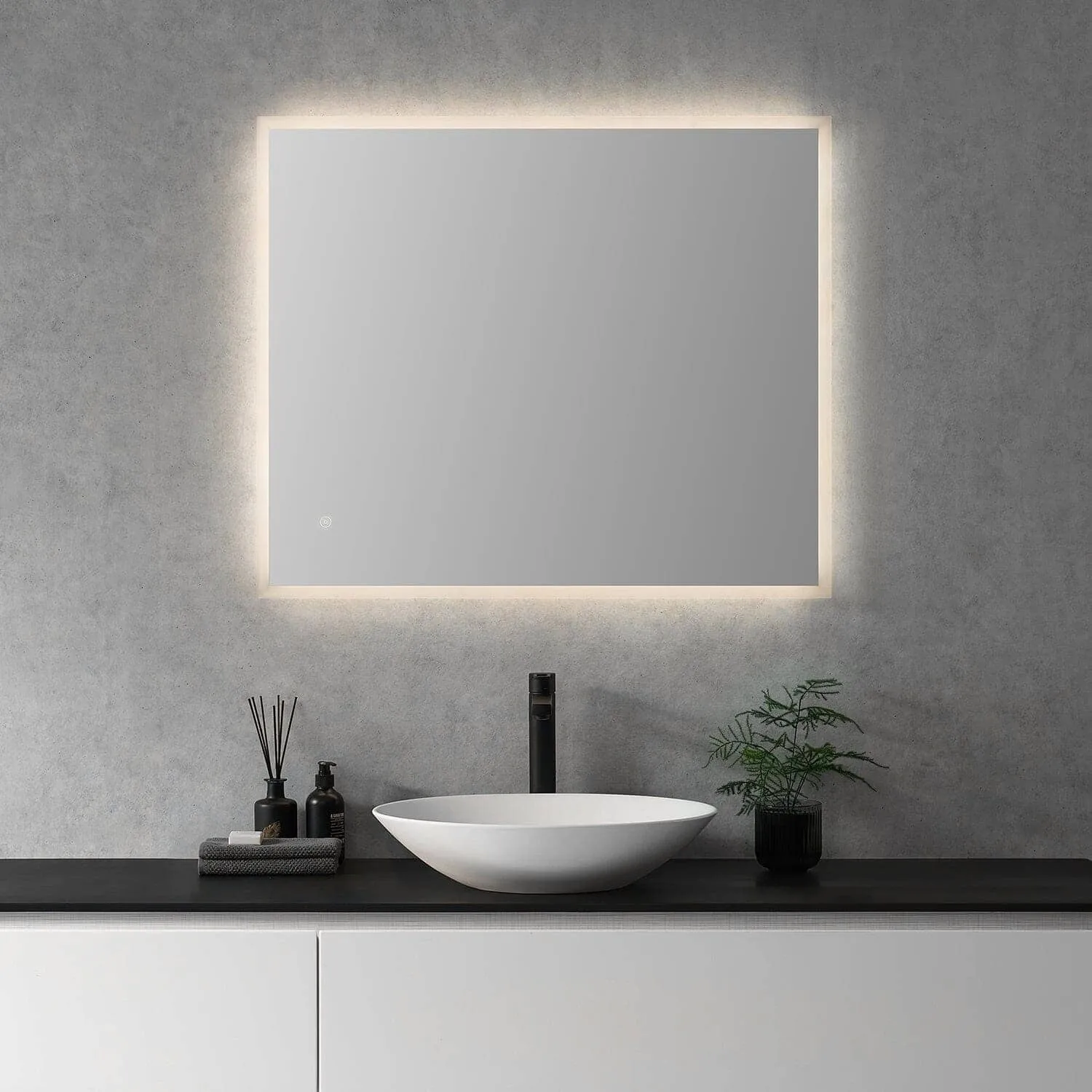 Altair Cassano 36 x 32 Frameless LED Bathroom Mirror