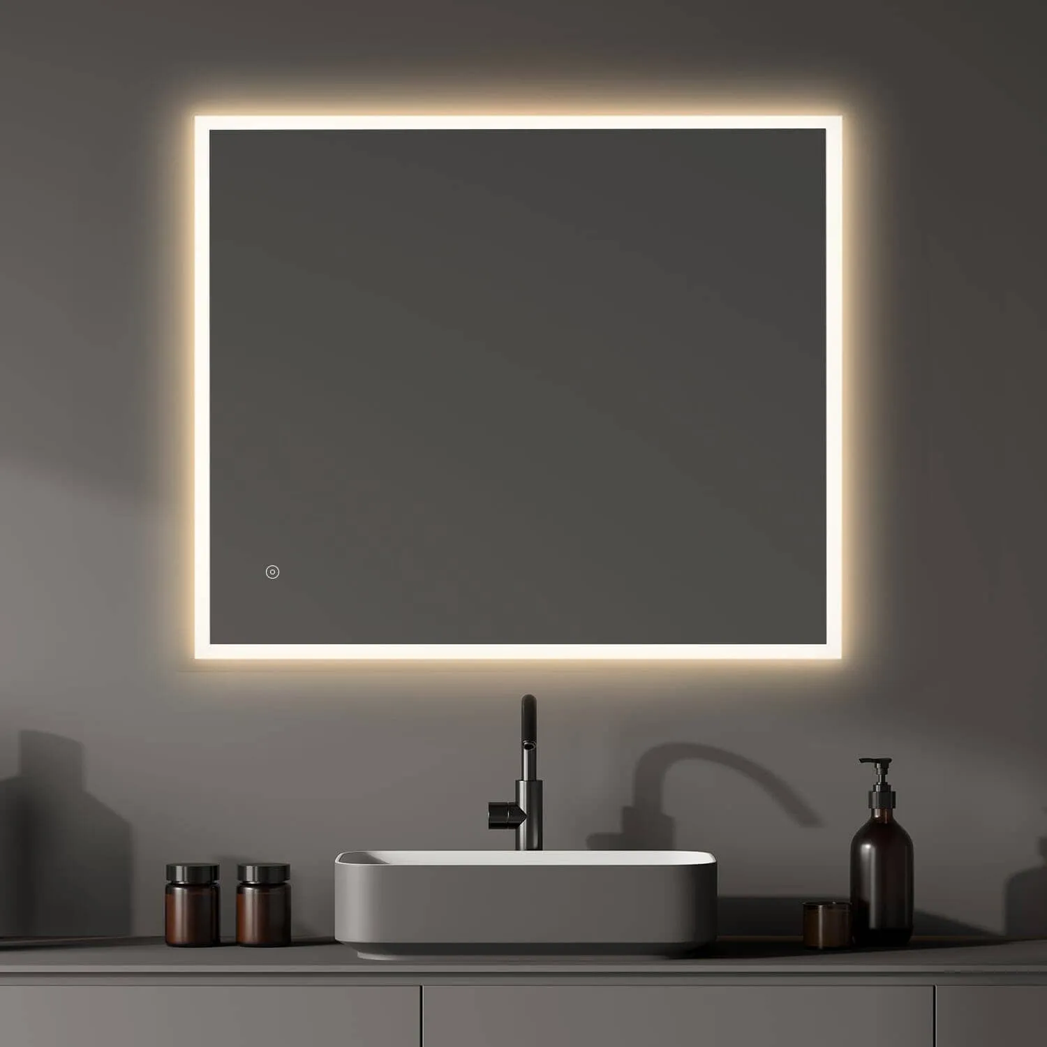 Altair Cassano 36 x 32 Frameless LED Bathroom Mirror