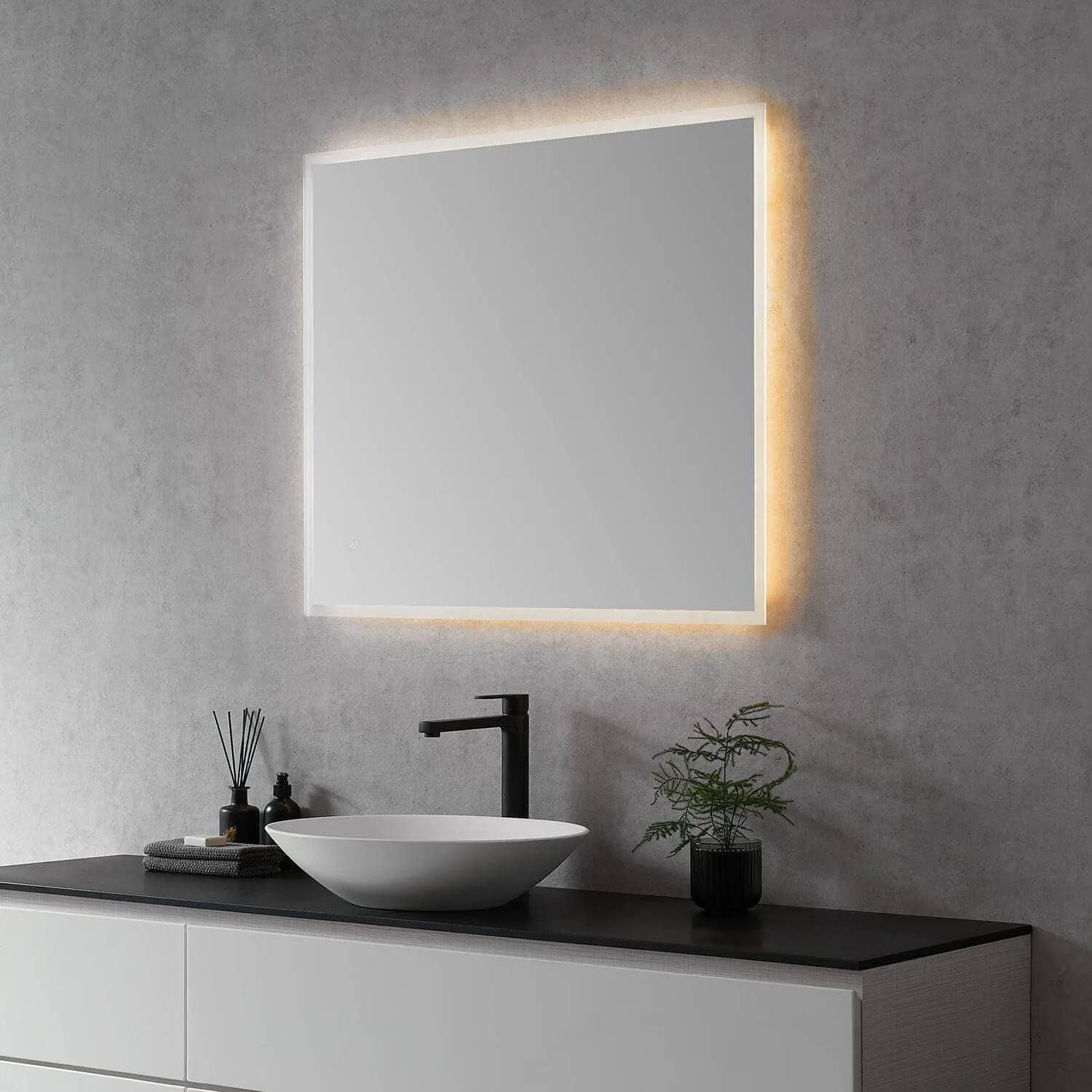 Altair Cassano 36 x 32 Frameless LED Bathroom Mirror