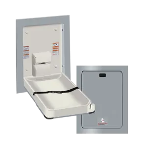 ASI® 9017 BABY CHANGING STATION - VERTICAL, STAINLESS STEEL, RECESSED