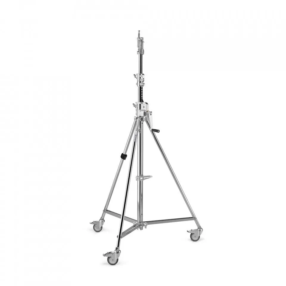 Avenger B6039CS 12' Wind-Up Stand with Braked Wheels - Chrome