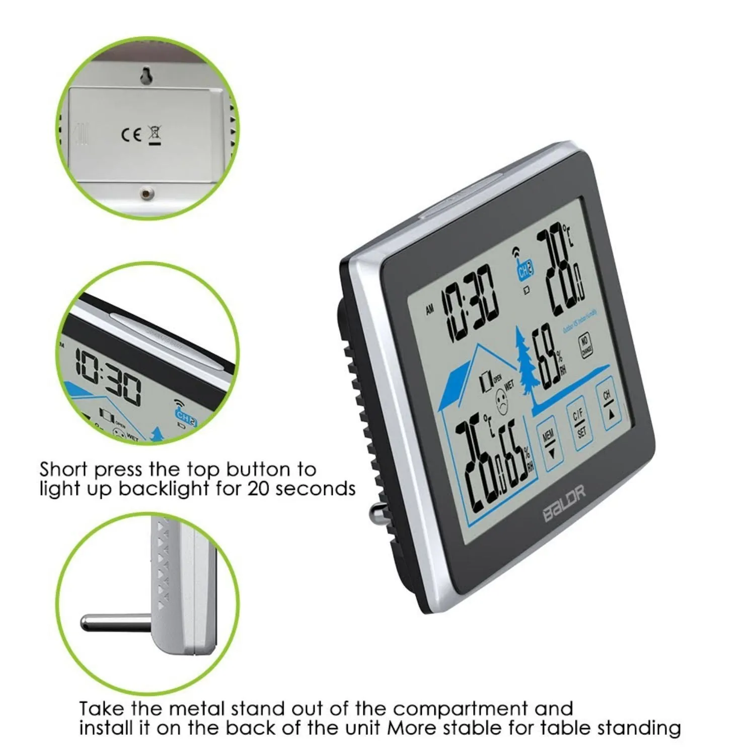 BALDR Wireless Indoor Outdoor Thermometer