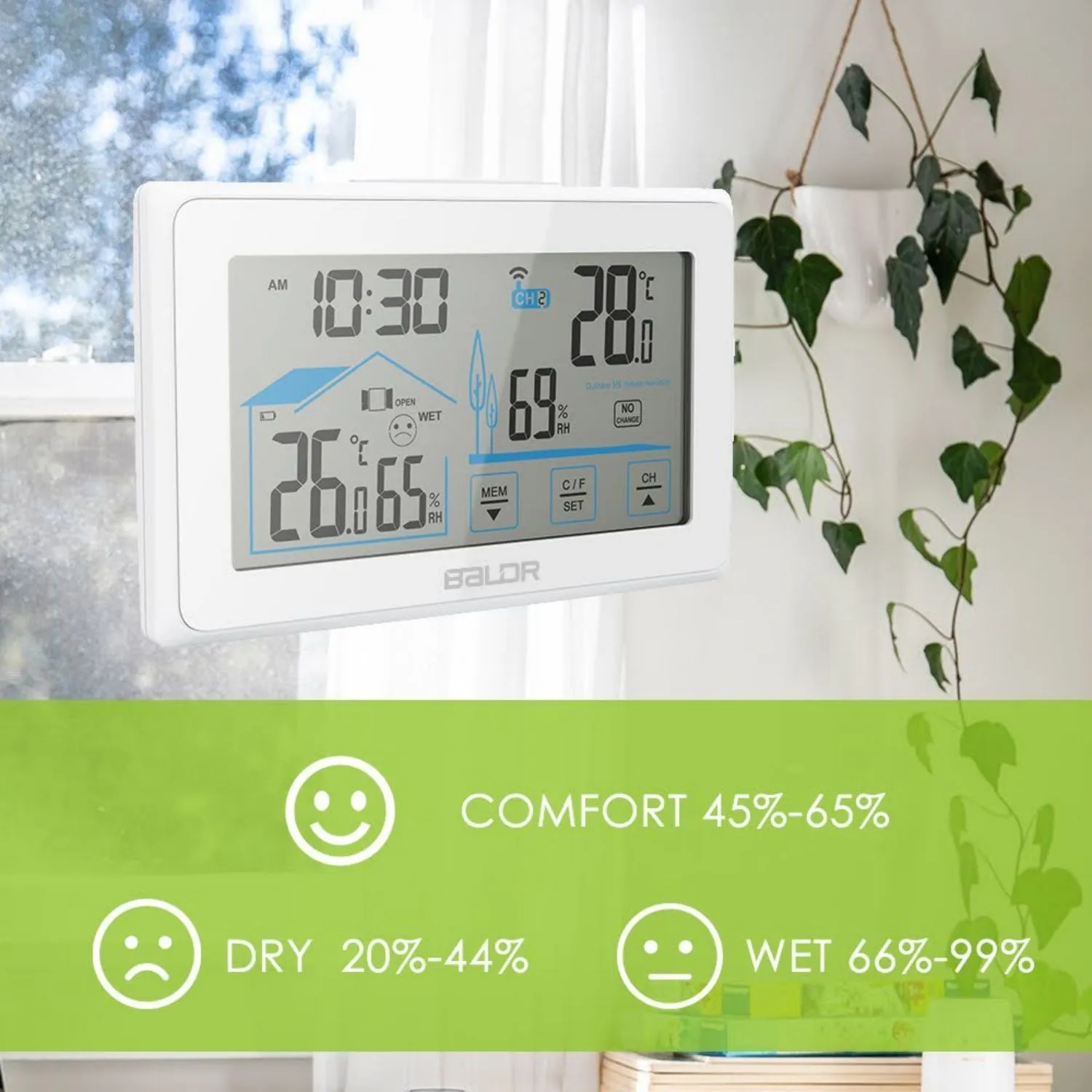 BALDR Wireless Indoor Outdoor Thermometer