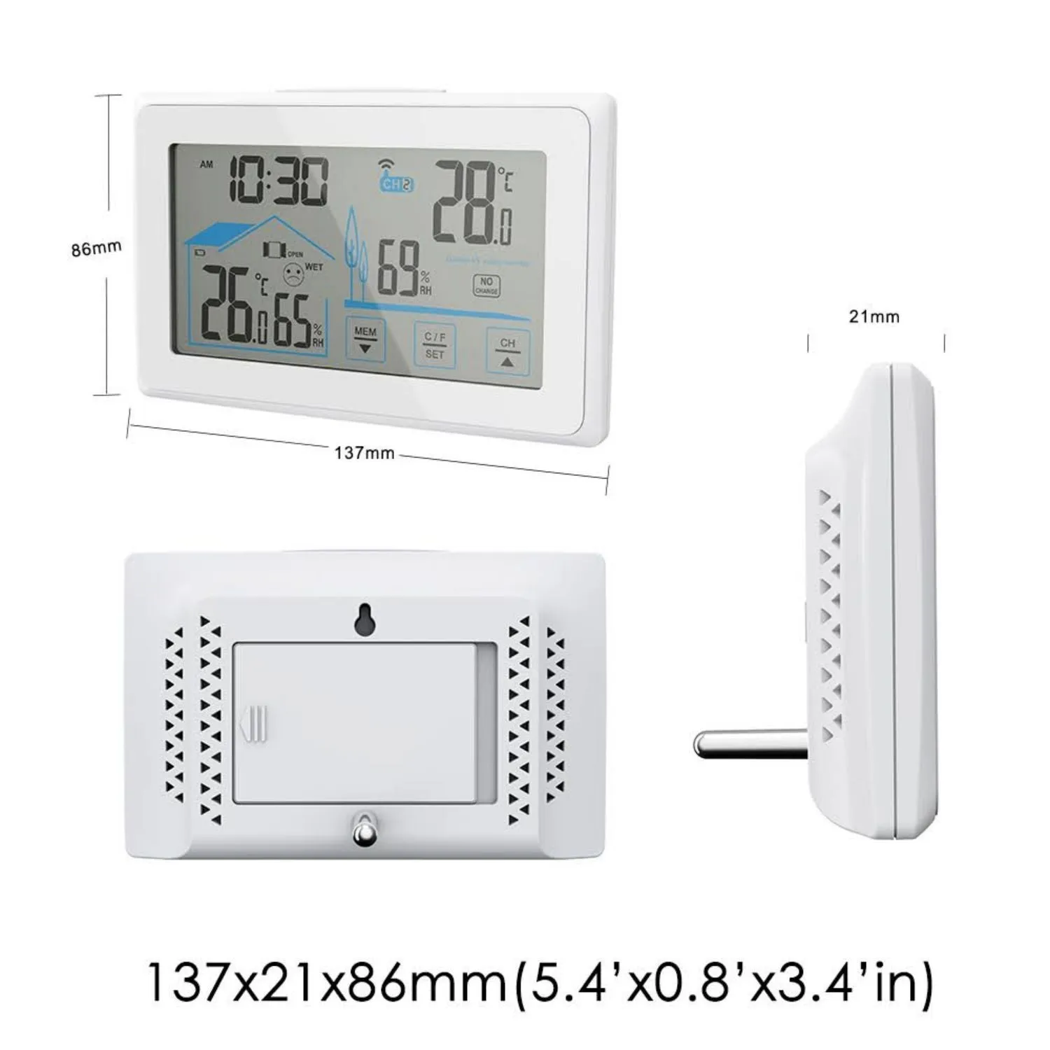 BALDR Wireless Indoor Outdoor Thermometer