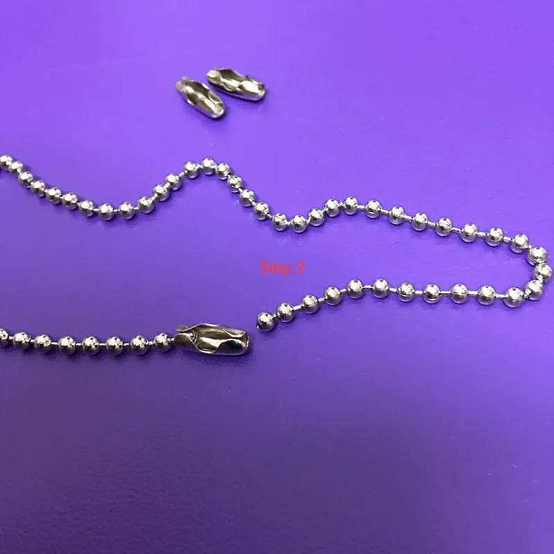 Ball Chain (1m) & 2 Clips