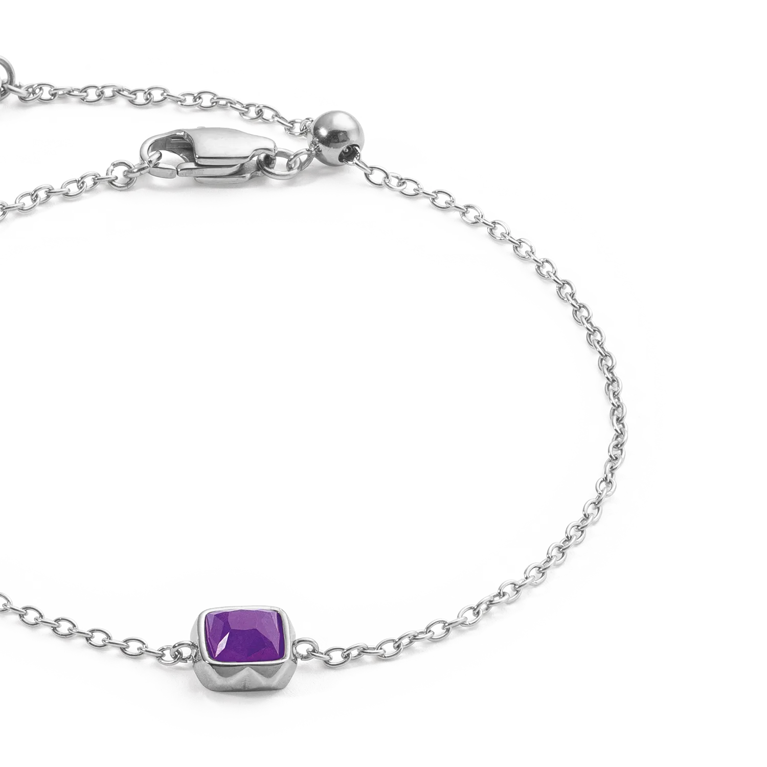 Birthstone February Bracelet Sugilite Silver