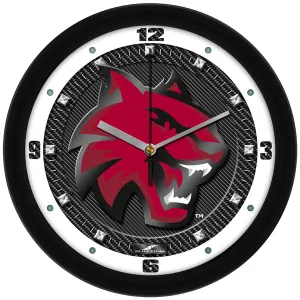 Central Washington Wall Clock - Carbon Fiber Textured