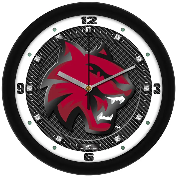 Central Washington Wall Clock - Carbon Fiber Textured