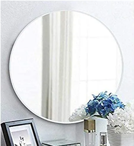 Cheval Glass Round Frameless Wall Mirror - (18 x 18 Inches, 5mm Modi Glass)