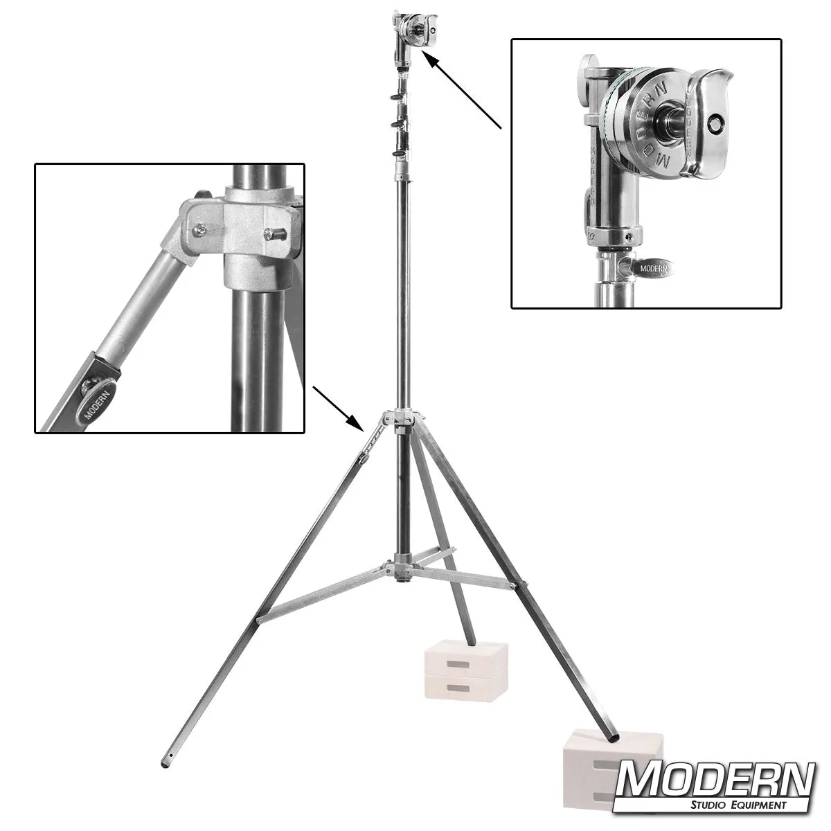 Combo Triple Riser Stand with Rocky Mountain Leg with 4-1/2" Grip Head