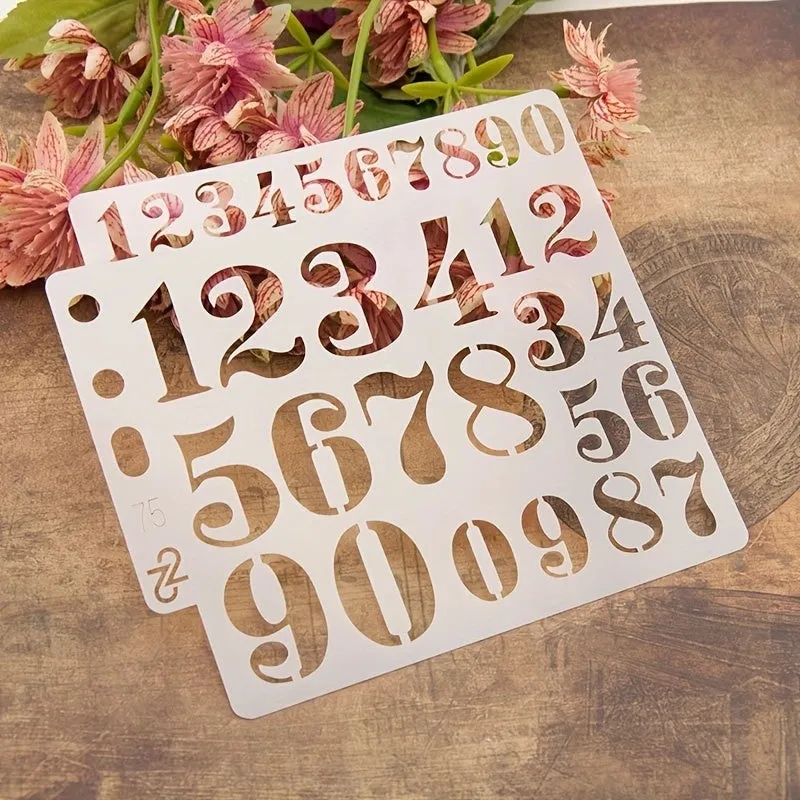 Craft Stunning Projects with 3 Alphabet Stencils  Ideal for Painting Scrapbooking  More