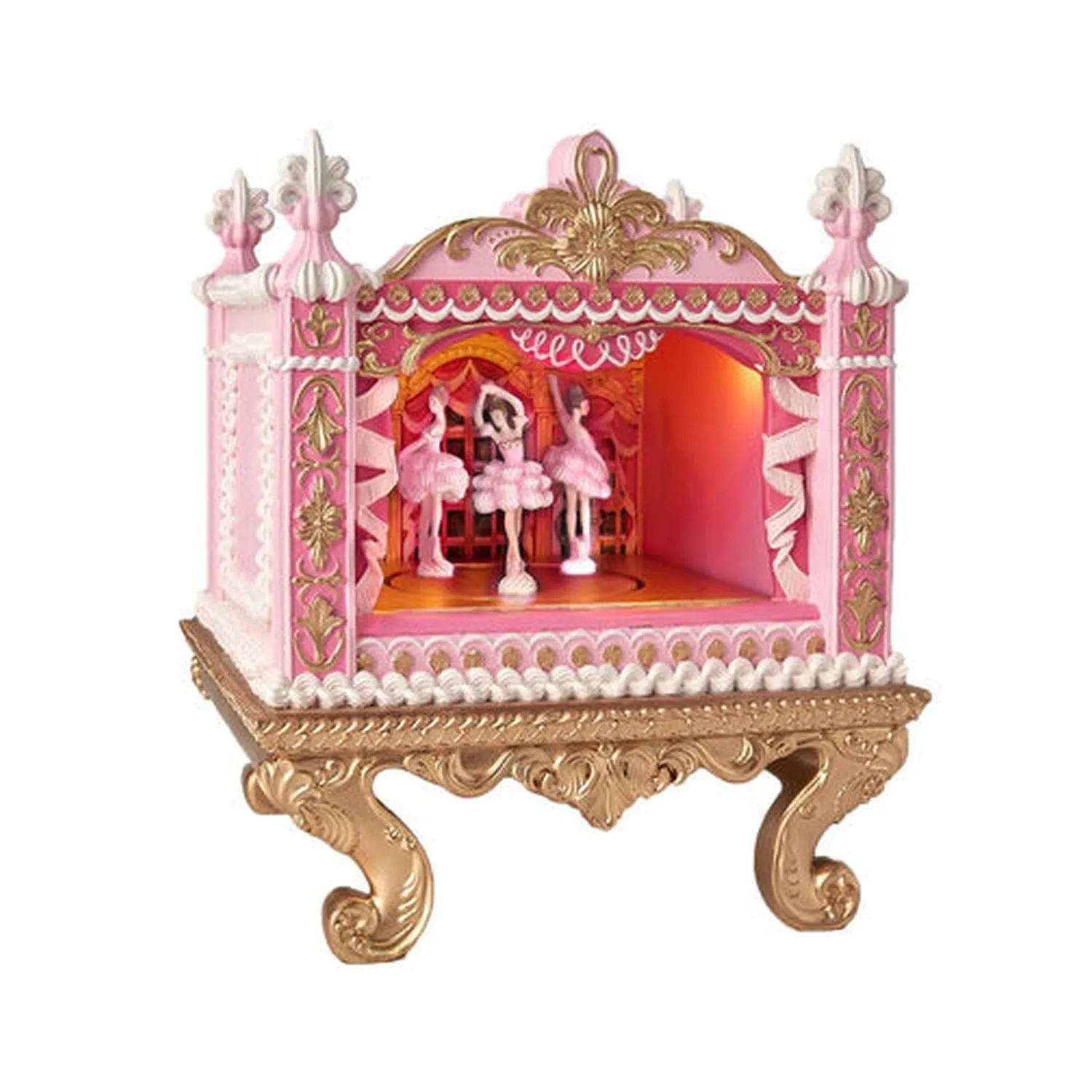 December Diamonds Nutcracker Sweet Shoppe Pink Nutcracker Theatre With Led