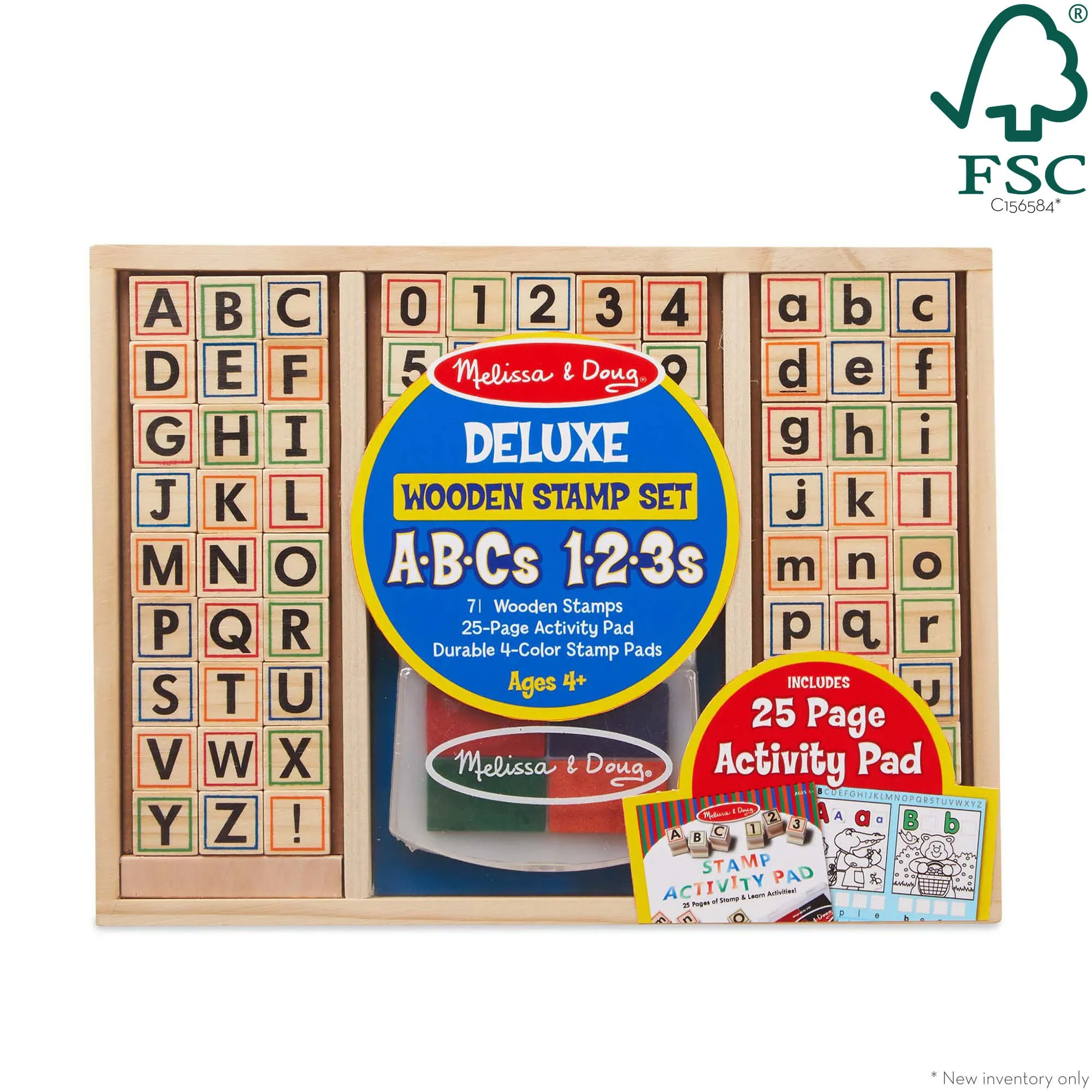 Deluxe Wooden Stamp Set - ABCs 123s