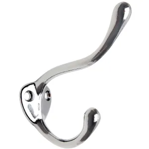 Designers Impressions Polished Chrome Heavy Duty Coat & Hat Hook: 57499