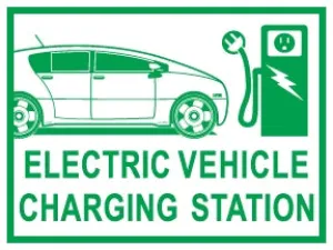 Electric Vehicle Charging Station- 24"w x 18"h Coroplast Yard Sign