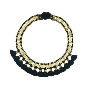 Embrace Bold Elegance: Temple Tassel Collar Necklace (Ethically Handcrafted, Fair Trade)