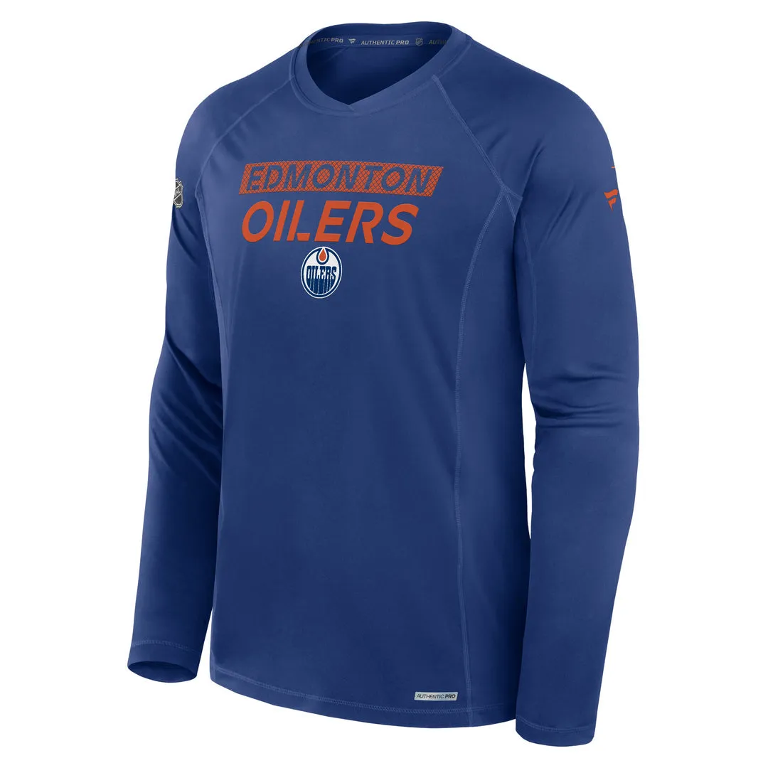 Fanatics Men's NHL Edmonton Oilers 2024 Authentic Pro Rink Tech Long Sleeve Shirt