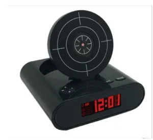 Fashion Creative Shooting Alarm Clock Pistol Shooting Alarm Clock Student Bedroom Bedside Personality Alarm Clock