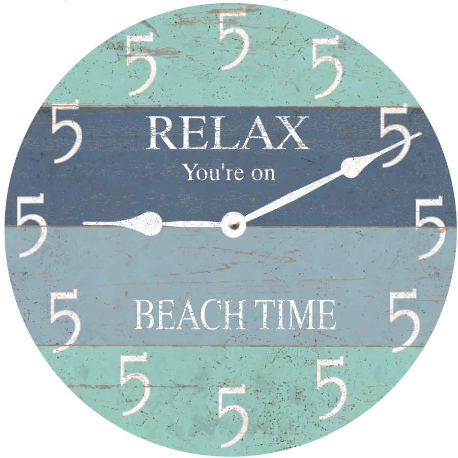 Five O Clock Somewhere Beach Clock- Wall Clock