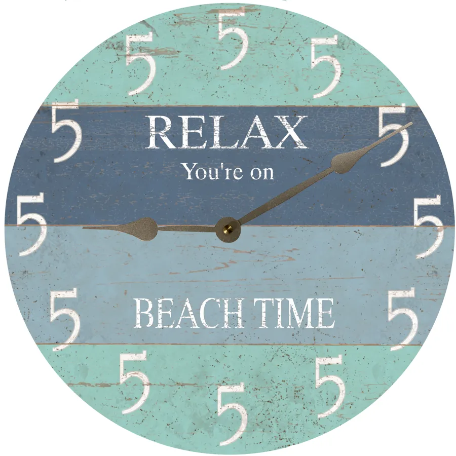 Five O Clock Somewhere Beach Clock- Wall Clock