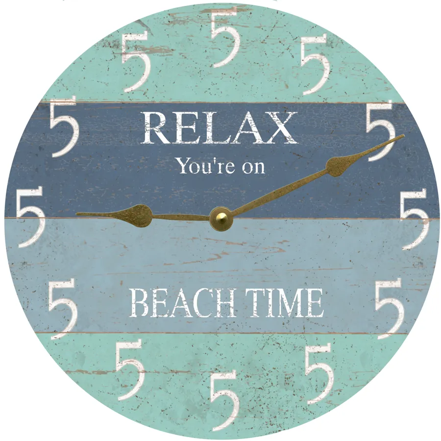 Five O Clock Somewhere Beach Clock- Wall Clock