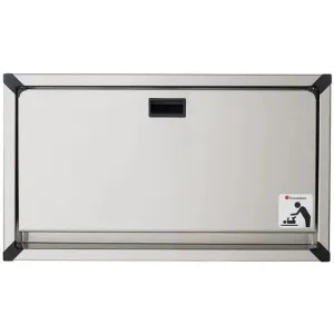 Foundations Horizontal Clad Stainless Steel Commercial Baby Changing Station - Recessed Mount