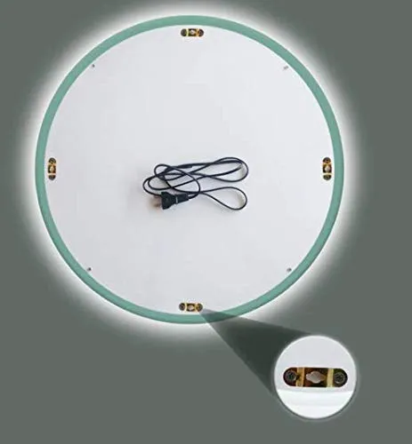 FRAMING MEMORIES : Designer LED Light Round Wall Mirror 24 X 24 in