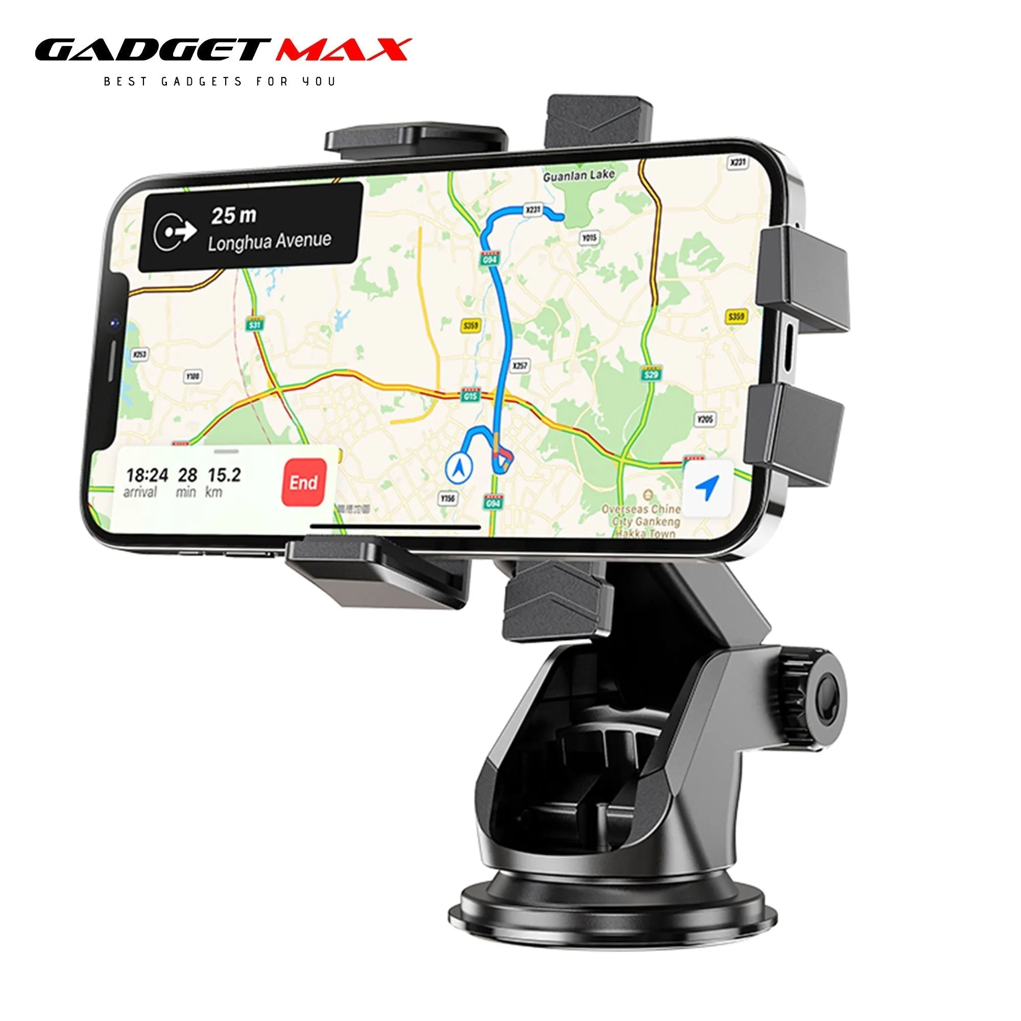 GADGET MAX GH05 DAVID ONE-BUTTON CENTER CONSOLE CAR HOLDER