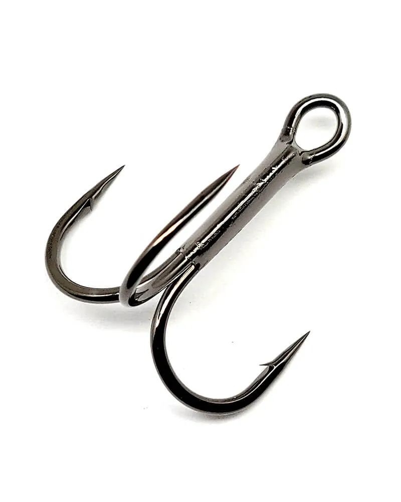 Gamakatsu Treble 2x Strong Round Bend Hooks NS Black