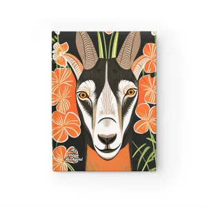 Goat with Orange Flowers, Hardcover Notebook Journal - Write in Style