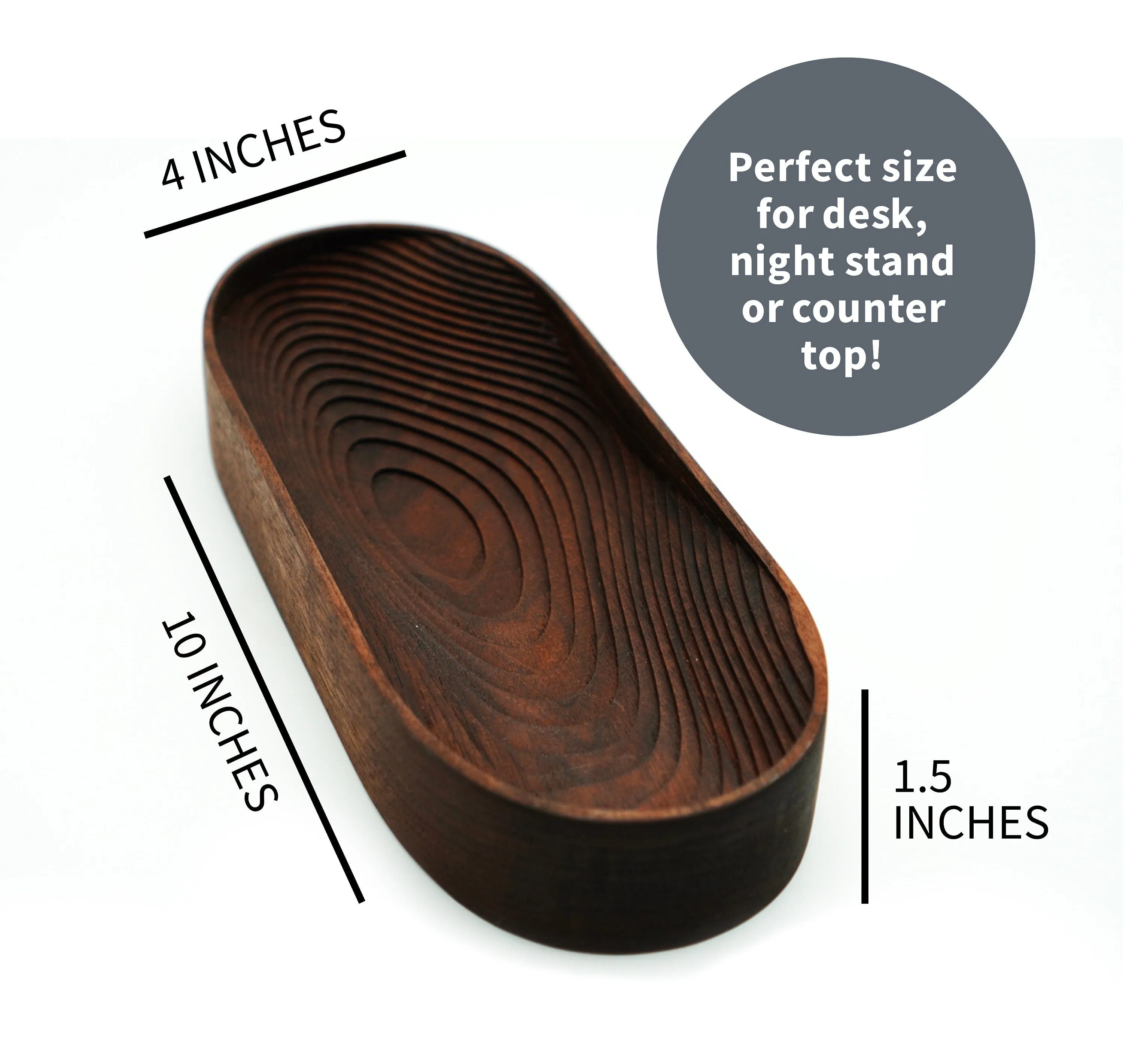 Handcrafted Walnut Catchall Valet Tray: Personalized Organizational Elegance