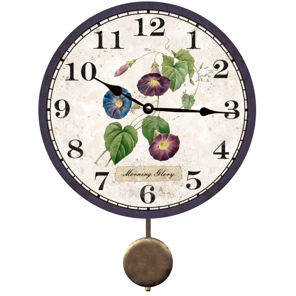 Handmade Floral Clock- Morning Glory Flower Clock