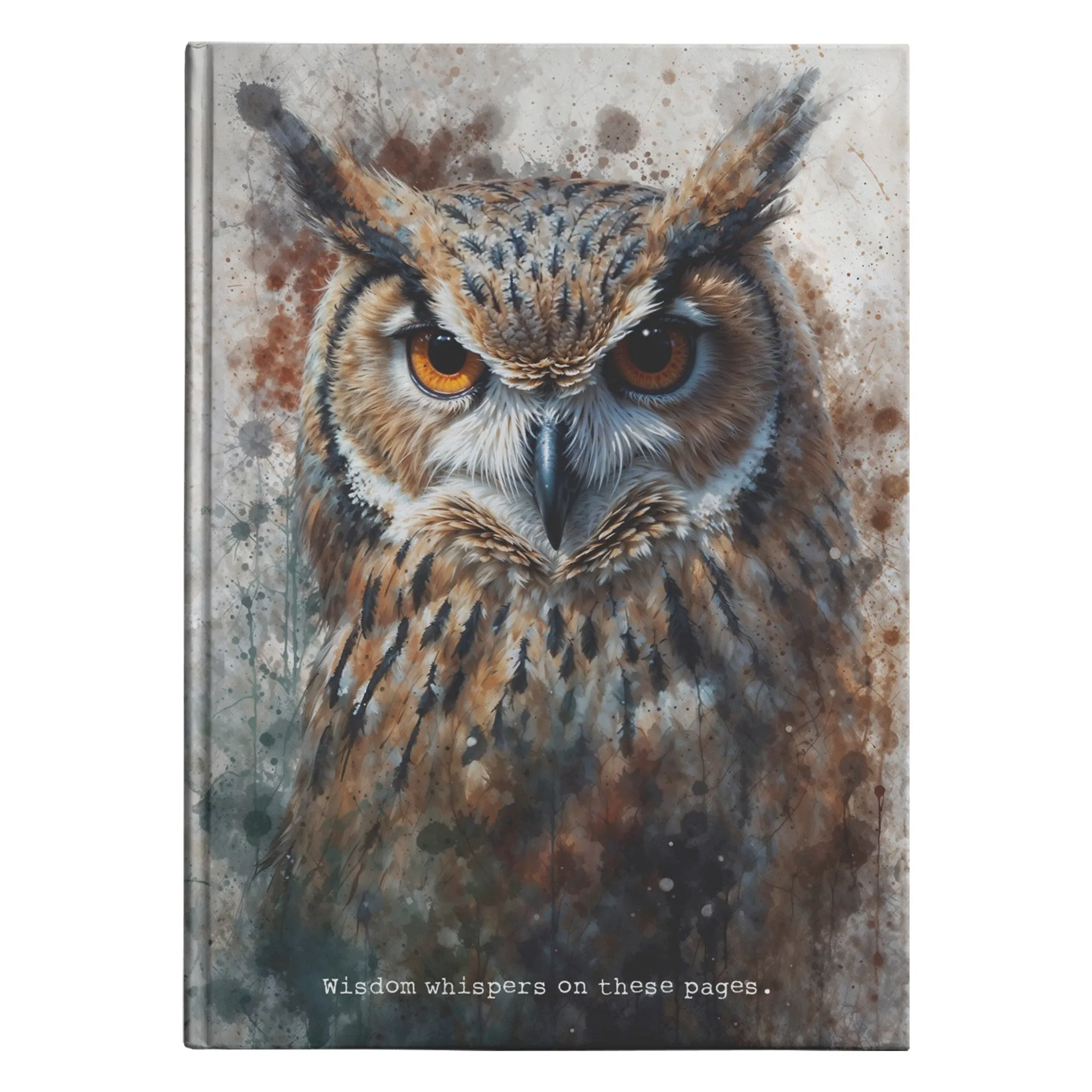 Hardcover Journal - Enchanting Watercolor Owl, A4, A5