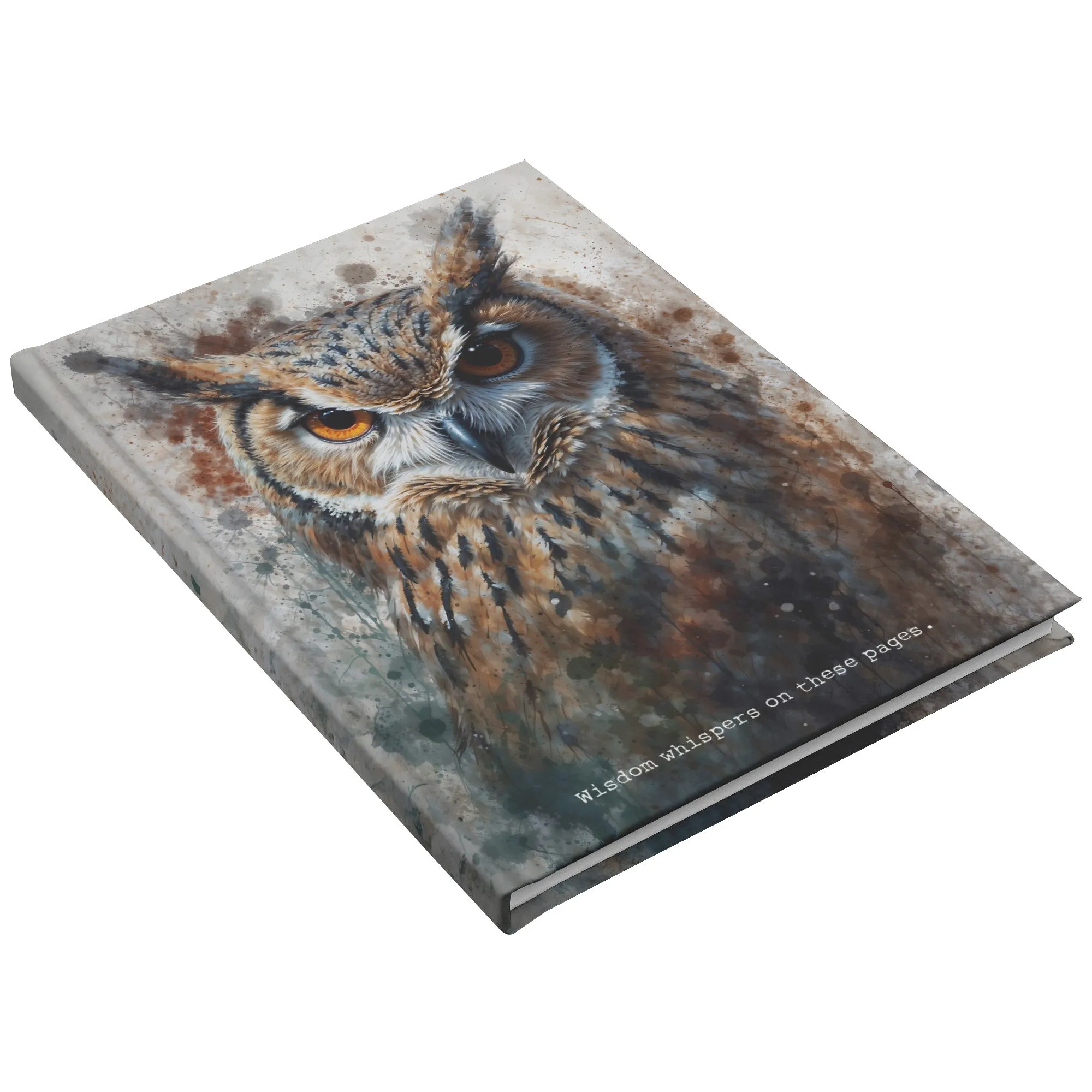 Hardcover Journal - Enchanting Watercolor Owl, A4, A5