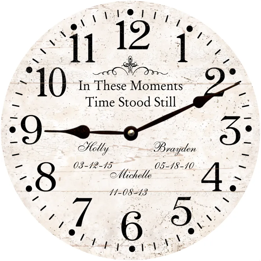 In These Moments Time Stood Still Clock. Personalized Time Stood Still Clock