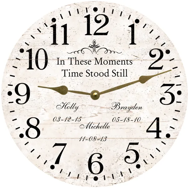 In These Moments Time Stood Still Clock. Personalized Time Stood Still Clock