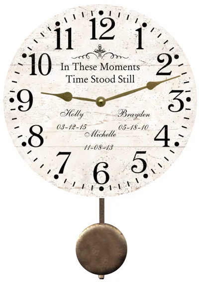 In These Moments Time Stood Still Clock. Personalized Time Stood Still Clock