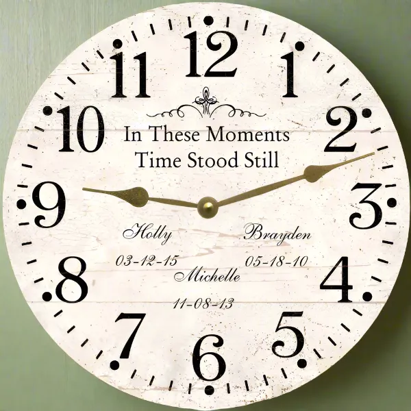 In These Moments Time Stood Still Clock. Personalized Time Stood Still Clock