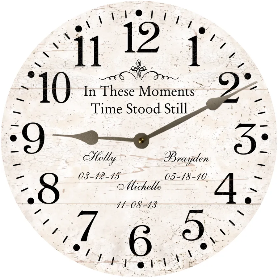 In These Moments Time Stood Still Clock. Personalized Time Stood Still Clock