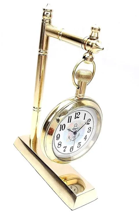 Instrument Brass Antique Table Clocks Home Decorative Best Items (Golden)