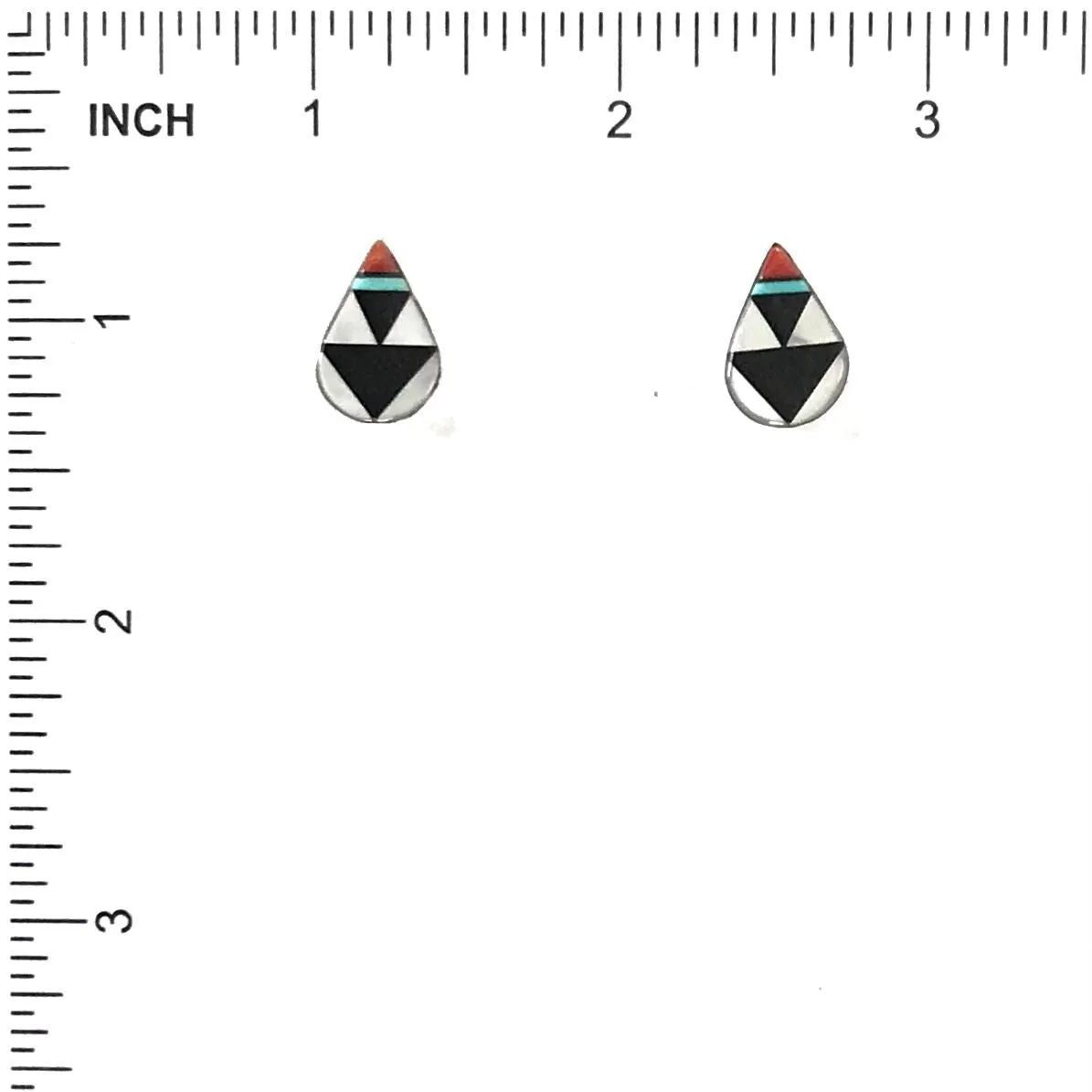 James Cheama Multi-gemstone Teardrop Inlay Earrings