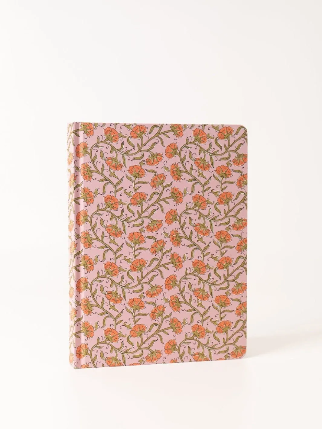 Jumbo Soft Touch Pink Vintage Floral Notebook