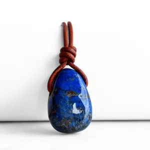 Lapis Lazuli Gemstone Pendant Necklace - Regal Splendor