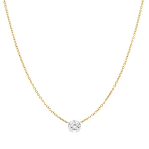 LARGE CHERISHED DIAMOND NECKLACE, 14kt GOLD