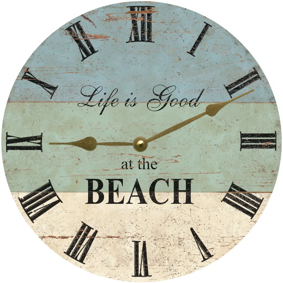 Life is Good at the Beach Wall Clock- Life is Good Beach Clock